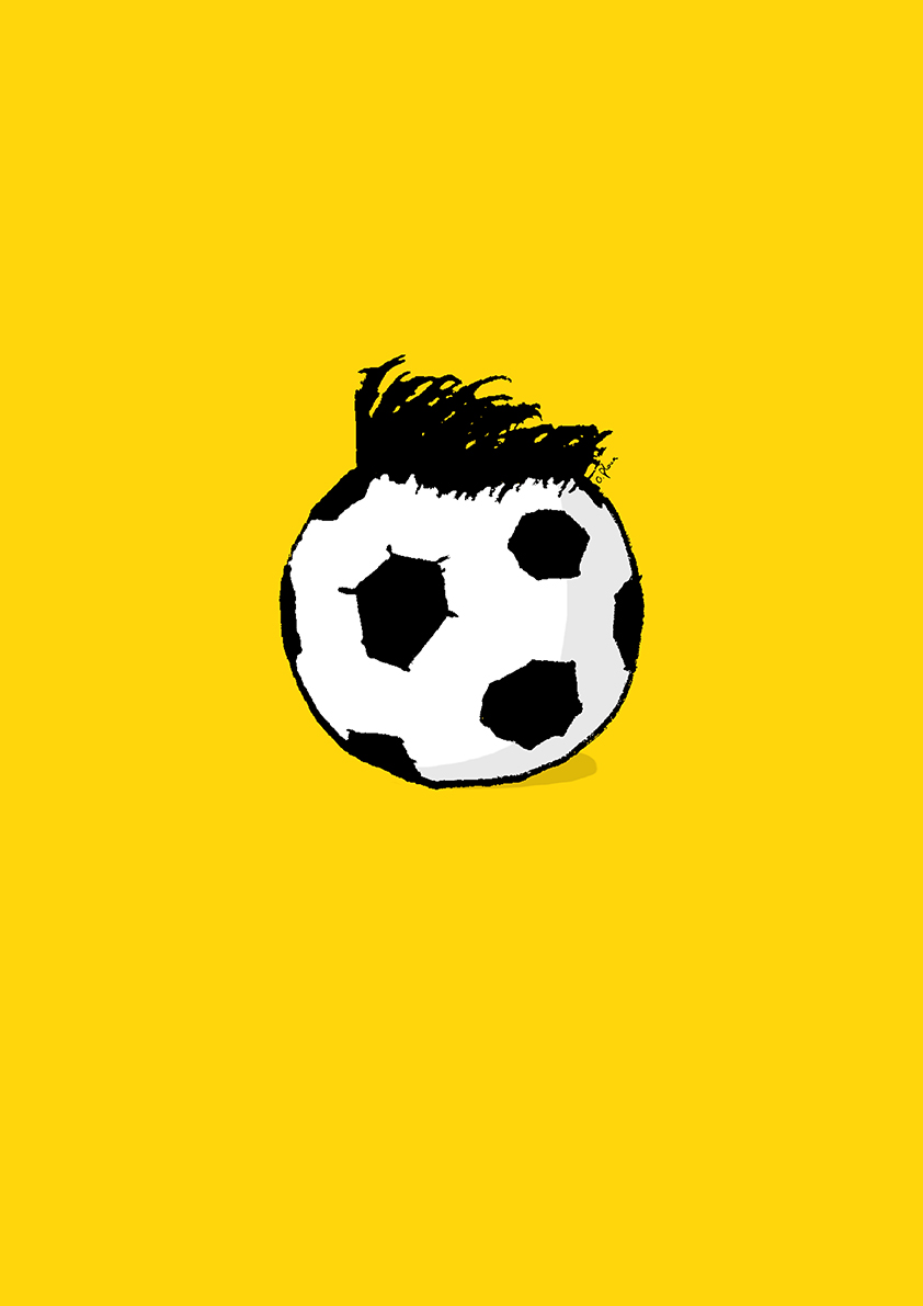 Footballeur - Des Maux en images | Olivier Ploux - Graphisme & lllustration - Annecy