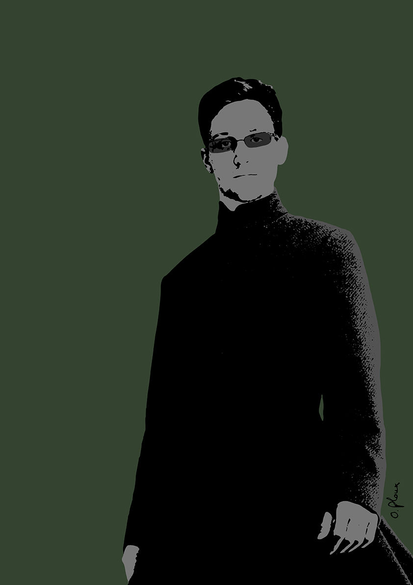 Edward Snowden - Des Maux en images | Olivier Ploux - Graphisme & lllustration - Annecy